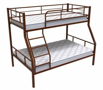 Двухъярусная кровать с матрасами купить в Перми кровать Гранада 1 коричневая