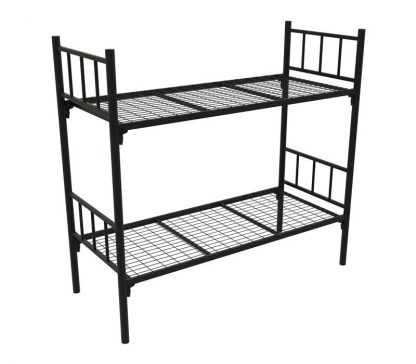 Железная двухъярусная кровать в Перми КМ-2.51 COOL чёрного цвета